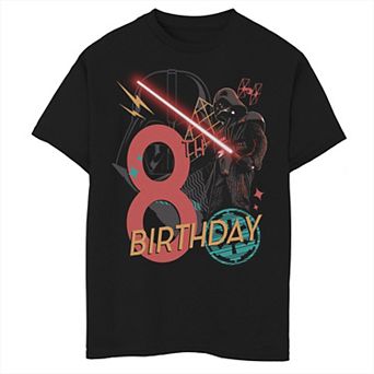 Boys 8-20 Star Wars Darth Vader 8th Birthday Abstract Background Graphic Tee