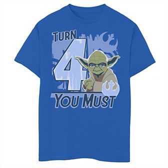 Boys 8-20 Star Wars Yoda Turn 4 You Must Rebel Logo Portrait Graphic Tee