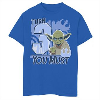Boys 8-20 Star Wars Yoda Turn 3 You Must Rebel Logo Portrait Graphic Tee