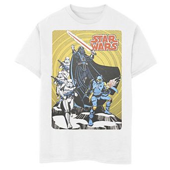 Boys 8-20 Star Wars Vintage Group Shot Poster Graphic Tee