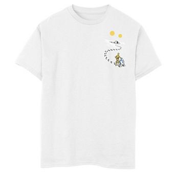 Boys 8-20 Star Wars Left Pocket Lost In Desert tracks Graphic Tee