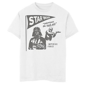 Boys 8-20 Star Wars Darth Vader Experience The Dark Side Advertisement Graphic Tee