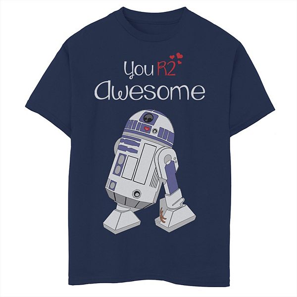 Boys 8 20 Star Wars R2 D2 Youre Awesome Graphic Tee 1801