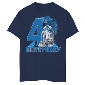 Boys 8-20 Star Wars R2-D2 Boop Beep Beep 4th Birthday Graphic Tee