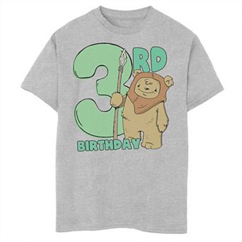 Boys 8-20 Star Wars Cute Ewok 3rd Birthday Graphic Tee