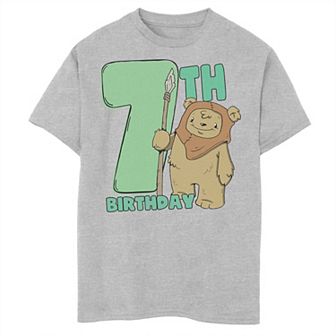 Boys 8-20 Star Wars Cute Ewok 7th Birthday Graphic Tee