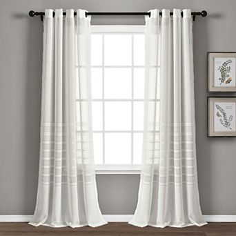 Lush Decor Bridie Grommet Sheer Window Curtain Set