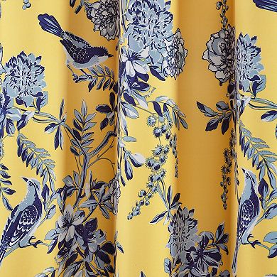 Lush Decor Farmhouse Bird & Flower Insulated Grommet Blackout Window Curtain Set