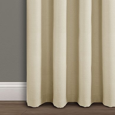 Lush Decor Faux Linen Absolute Grommet Blackout Window Curtain