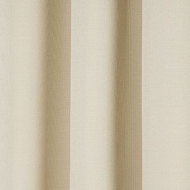 Lush Decor Faux Linen Absolute Grommet Blackout Window Curtain