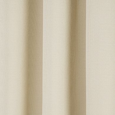 Lush Decor Faux Linen Absolute Grommet Blackout Window Curtain