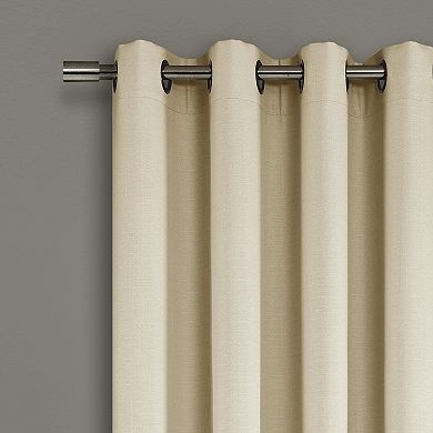 Lush Decor Faux Linen Absolute Grommet Blackout Window Curtain