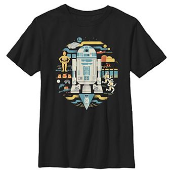 Boys 6-20 Star Wars Distressed Pop Art Collage Graphic Tee