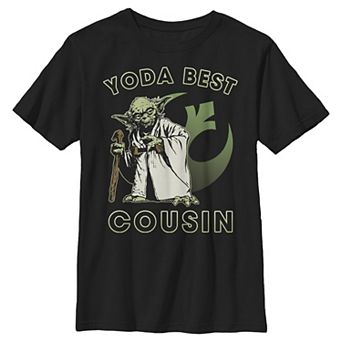 Boys 8-20 Star Wars Yoda Best Cousin Rebel Logo Graphic Tee