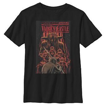 Boys 6-20 Star Wars Vaders Ewok Castle Comic Cover Graphic Tee