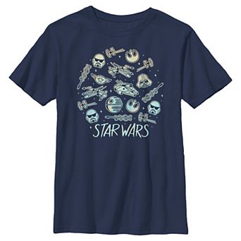Boys 6-20 Star Wars Circle Doodle Poster Graphic Tee