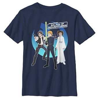 Boys 8-20 Star Wars Galaxy Of Adventures Hero Rebel Trio B1 Graphic Tee