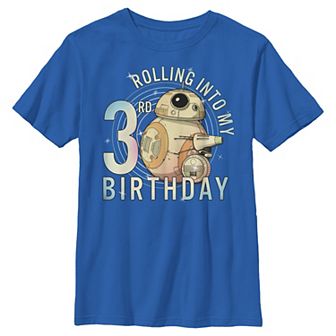Boys 8-20 Star Wars BB-8 & D-O Rolling Into My 3rd Birthday Graphic Tee