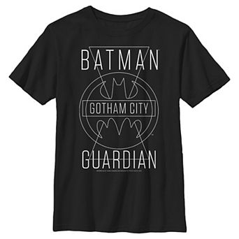 Boys 8-20 DC Comics Batman Gotham City Guardian Text Poster Graphic Tee