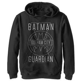 Boys 8-20 DC Comics Batman Gotham City Guardian Text Poster Pullover Graphic Hoodie