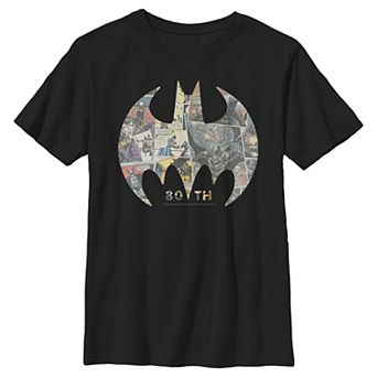 Boys 8-20 DC Comics Batman Comic Cover Logo Graphic Tee