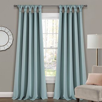 Lush Decor 2-pack Insulated Knotted Tab Top Blackout Window Curtain Set