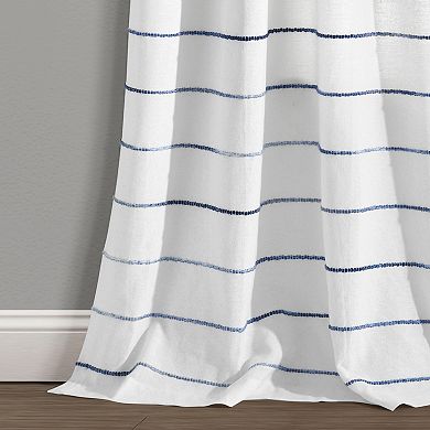 Lush Decor Ombre Stripe Yarn Dyed Cotton Window Curtain Set