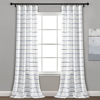 Lush Decor Ombre Stripe Yarn Dyed Cotton Window Curtain Set