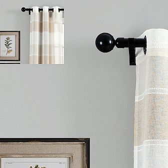 Lush Decor 2-pack Textured Stripe Grommet Sheer Window Curtains