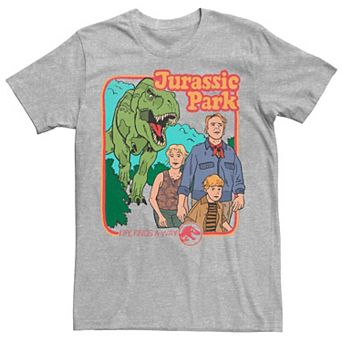 Men's Jurassic Park Vintage Characters Life Finds A Way Tee