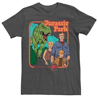 Men's Jurassic Park Vintage Characters Life Finds A Way Tee