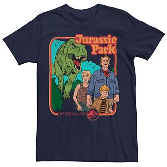 Men's Jurassic Park Vintage Characters Life Finds A Way Tee