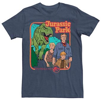 Men's Jurassic Park Vintage Characters Life Finds A Way Tee