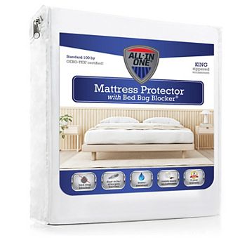 All-In-One Bed Zippered Mattress Cover with Bug Blocker