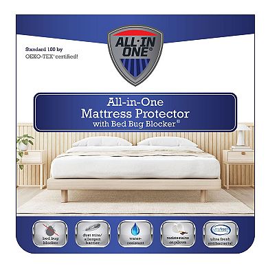 All-In-One Bed Zippered Mattress Cover with Bug Blocker