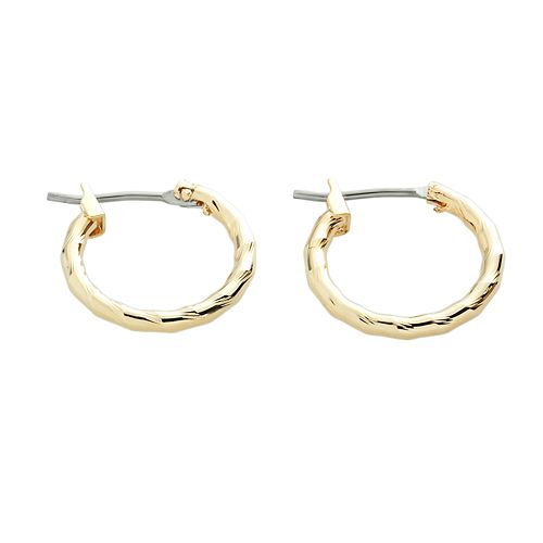 Napier® Gold-Tone Twist Hoop Earrings