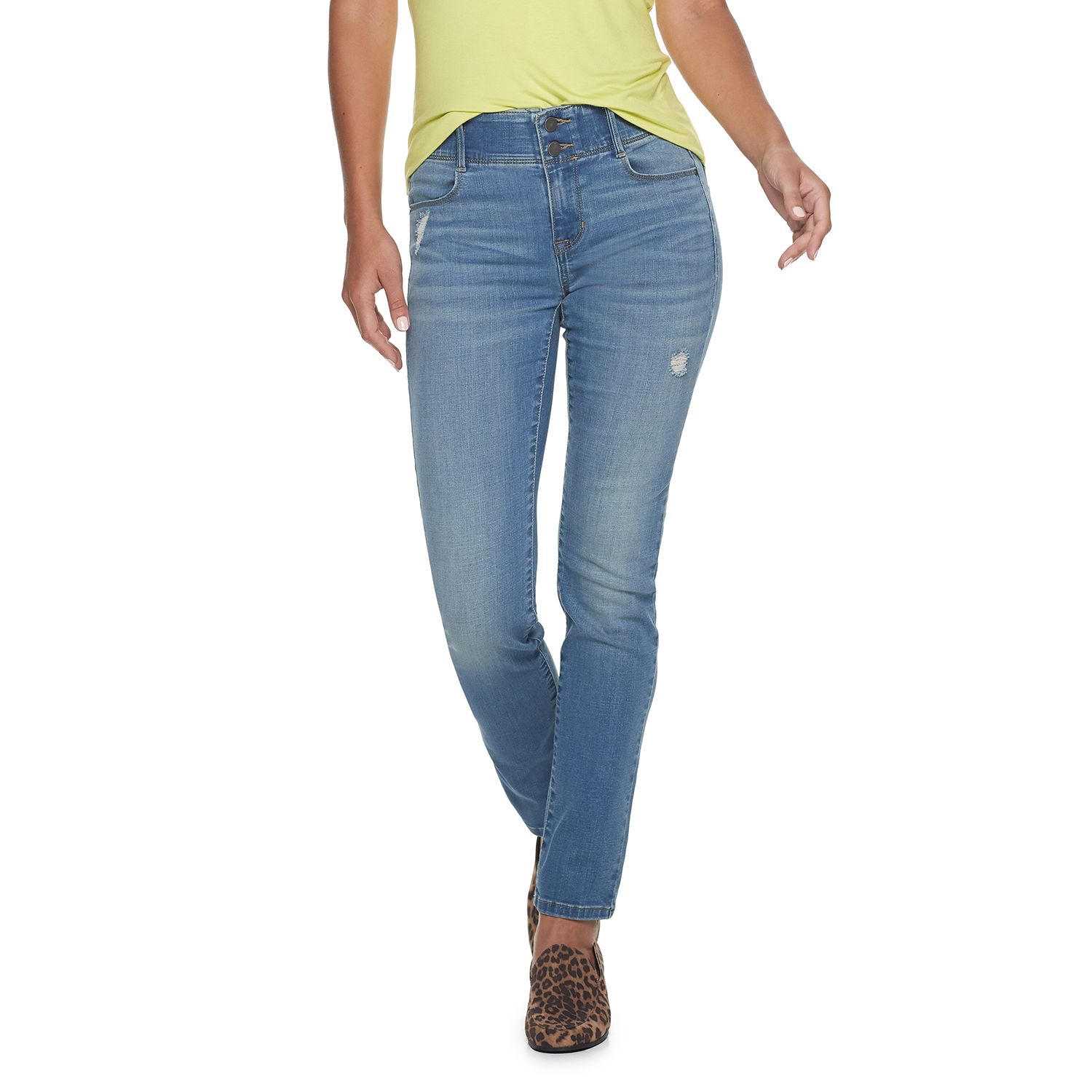 apt 9 tummy control jeans petite