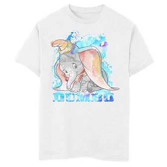 Disney's Dumbo Boys 8-20 Classic Watercolor Splatter Portrait Graphic Tee