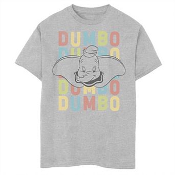 Disney's Dumbo Boys 8-20 Name Stack Colorful Vintage Poster Graphic Tee