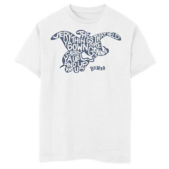 Disney's Dumbo Boys 8-20 Quote Silhouette Fill Portrait Graphic Tee
