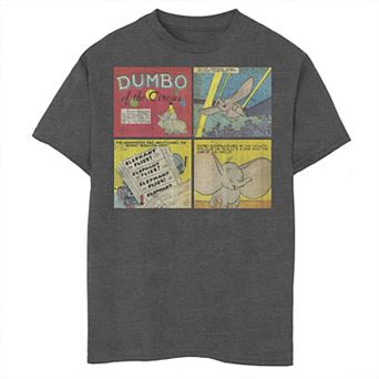 Disney's Dumbo Boys 8-20 Vintage Distressed Comic Strip Graphic Tee