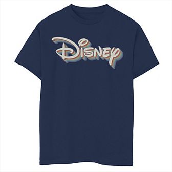 Disney Boys 8-20 Rainbow 3D Logo Graphic Tee