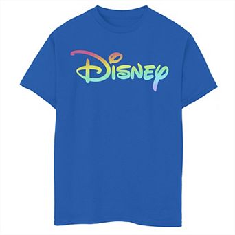 Disney Boys 6-20 Rainbow Chest Logo Graphic Tee