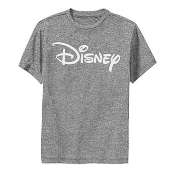 Disney Boys 8-20 Pale Yellow Logo Performance Graphic Tee