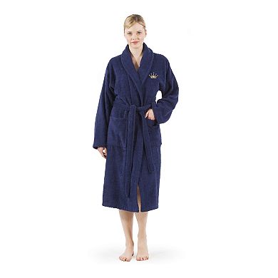 Linum Home Textiles Turkish Cotton Terry Embroidered Bath Robe
