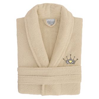 Linum Home Textiles Turkish Cotton Terry Embroidered Bath Robe
