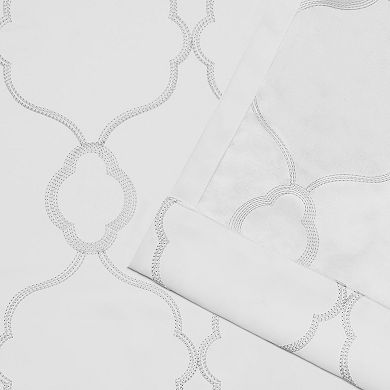 Exclusive Home 2-pack Belmont Embroidered Blackout Grommet Window Curtains
