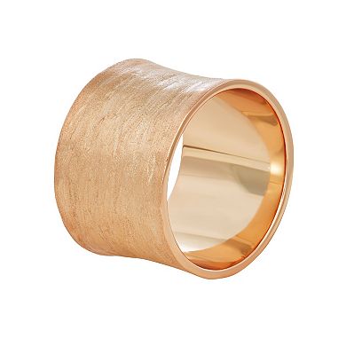 Sterling Silver Textured Cigar Band Ring
