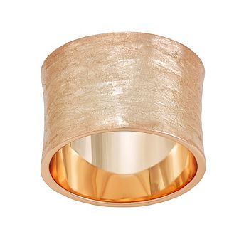 Sterling Silver Textured Cigar Band Ring