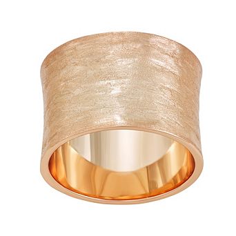 Sterling Silver Textured Cigar Band Ring